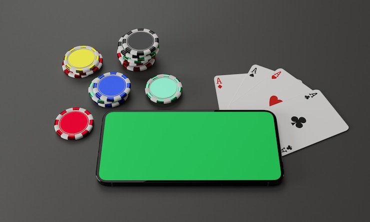 Mobile phone displaying live Valorant tournament bracket with HD casino table in background